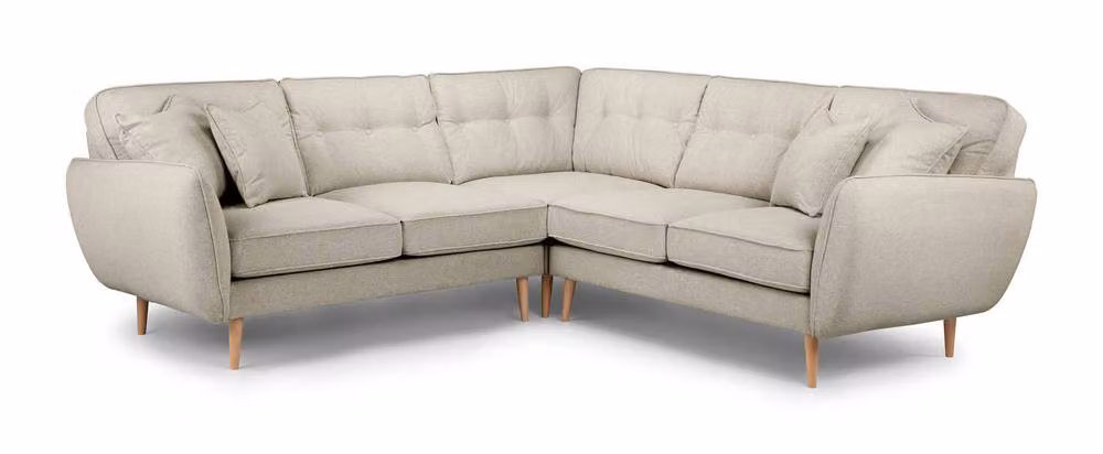 The Great Sofa Company Ailis 2 Corner 2 Faro L-Shape Upholstered Linen Sofa in Beige – 2