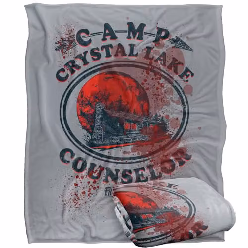 LOGOVISION Friday The 13th Camp Counselor Victim Super Soft Fleece Throw Blanket, Multicolour, W: 152 cm, D: 127 cm – 1