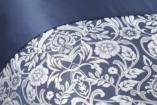 New Edge Blinds Blue Floral Jacquard Duvet Cover Set, W: 200 cm, L: 220 cm – 2