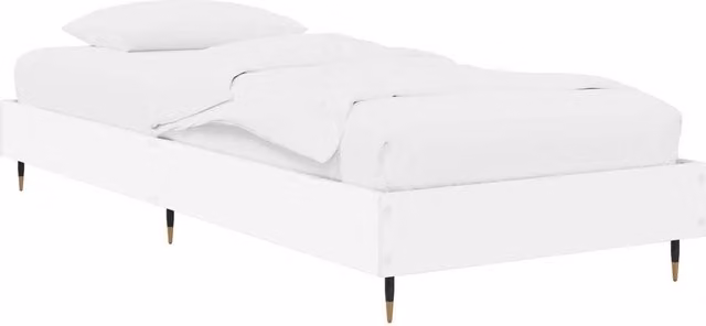 Berkfield Home Modern White Engineered Wood Bed Frame W: 80 cm, L: 200 cm