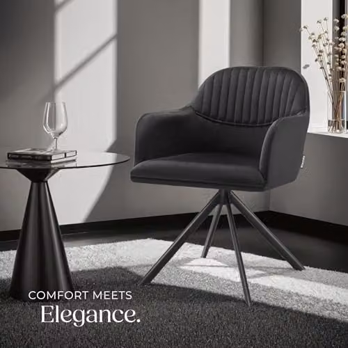tectake Lona Armchair in Black – 2