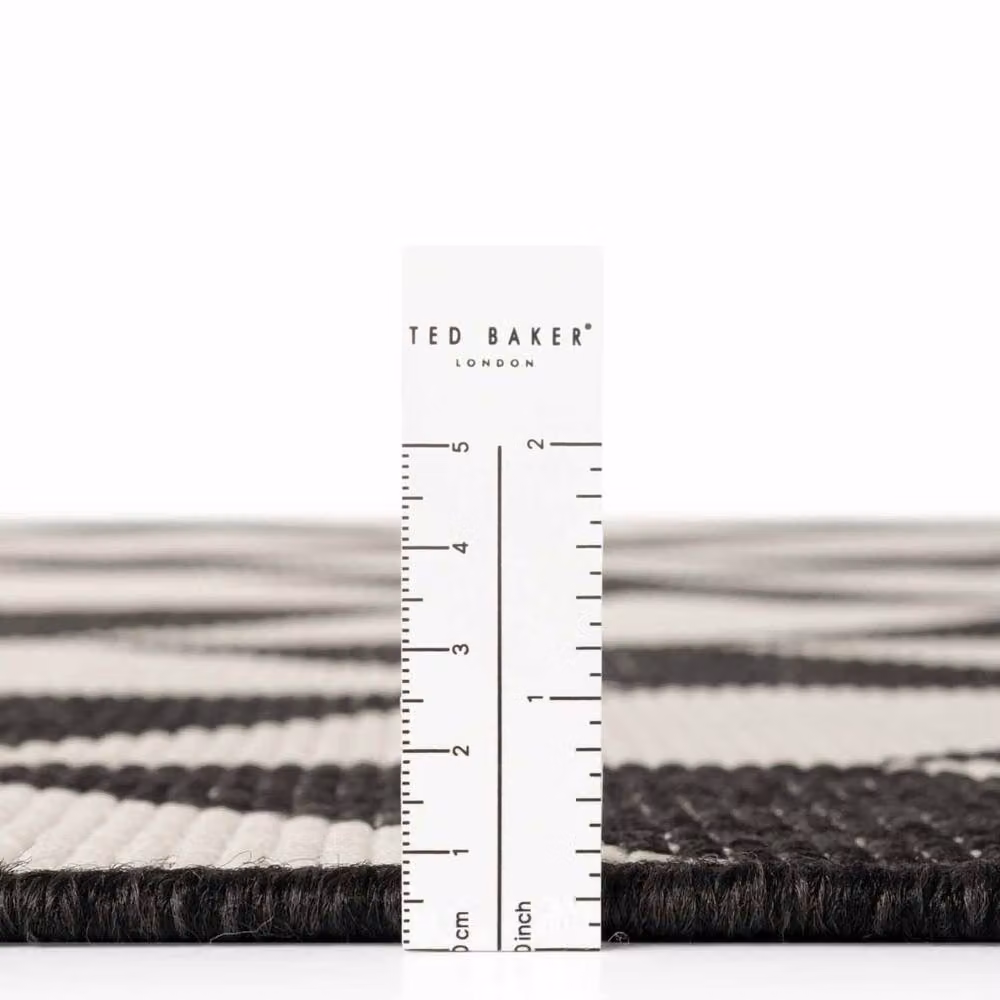 Ted Baker Terrick Reversible Indoor Outdoor Geometric Chevron Rug in Black, W/D: 160 x 230 cm – 9