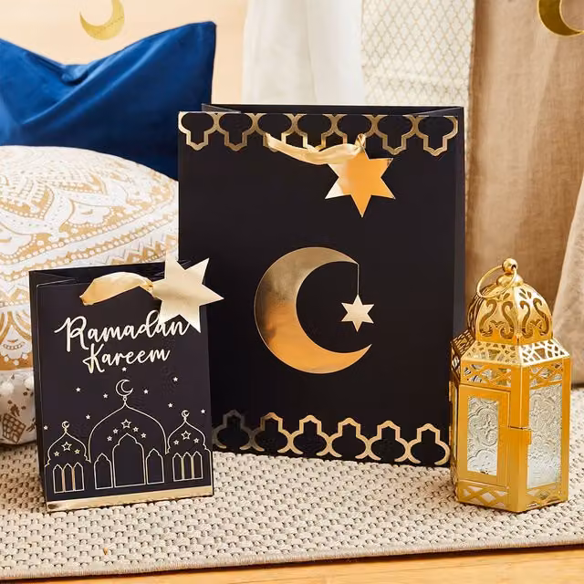 Club Green Ramadan Medium Paper Gift Bag in Green, Black and Multicolour, Pack of 1