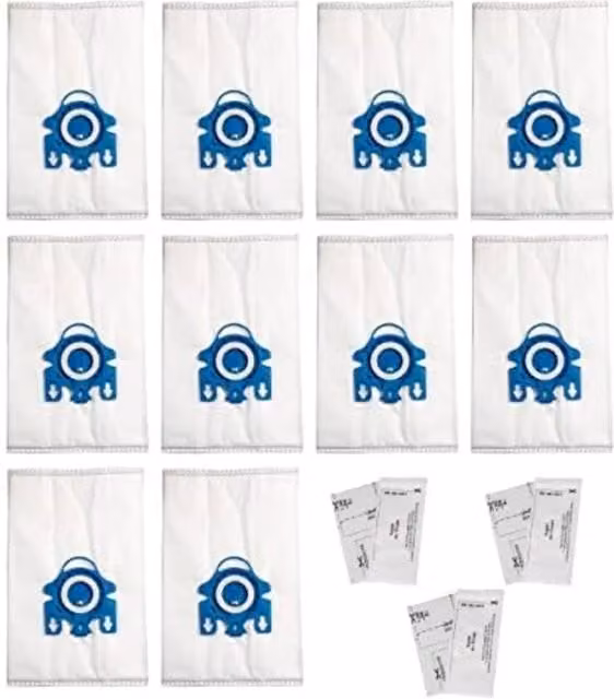 Tanness 10 Pack Vacuum Cleaner Bags with 3D Technology in White – 1
