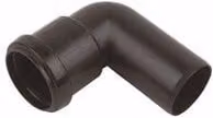 FloPlast Push Fit Swivel Waste Bend, 90 Degree, 32mm, Black