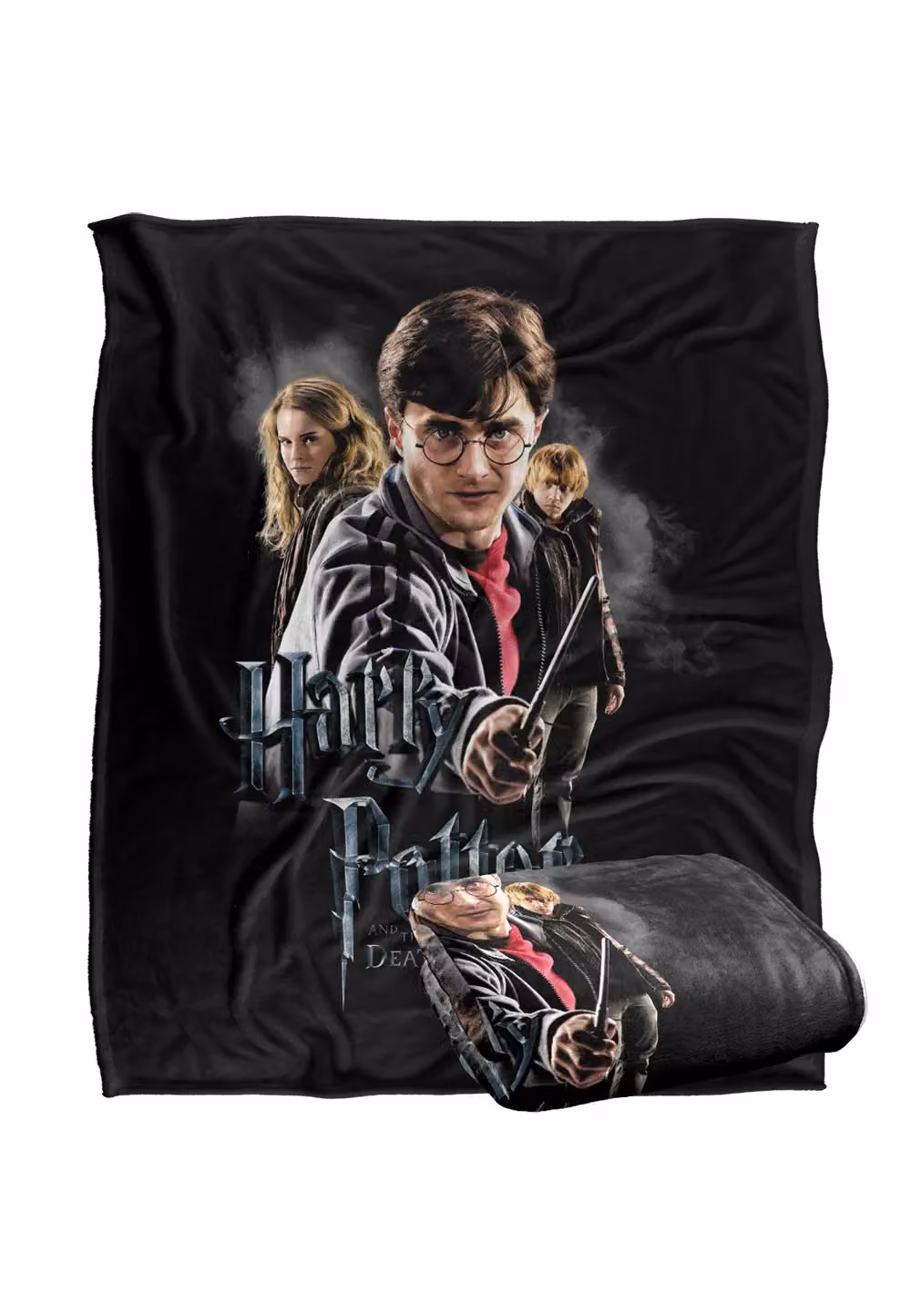 Harry Potter Deathly Hallows Cast Silky Touch Super Soft Fluffy Throw Blanket, White, W: 152 cm, D: 127 cm – 2