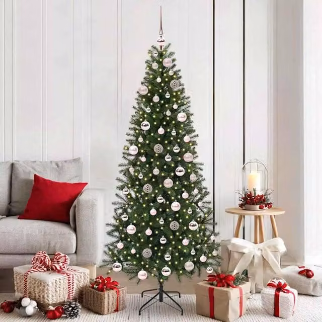 Berkfield Home Artificial Green Christmas Tree with 300 LEDs, Height: 180 cm