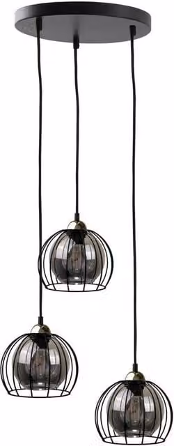 Netlighting Solo Cluster Pendant Ceiling Light, Black, Diameter: 30 cm, 3x E27