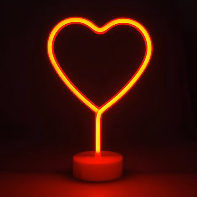 Simpa LED Novelty Neon Heart Light in Red – 1