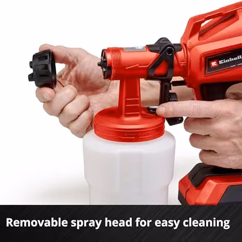 Einhell Cordless Fence and Decking Paint Sprayer 18V PXC, Black and Red – 4