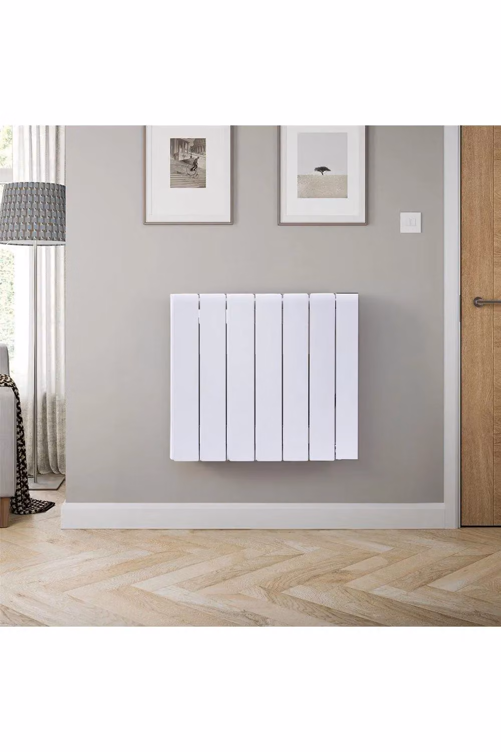 H&O Direct 1500W Electric Ceramic Radiator Space Heater with WiFi and App Control in White – 2