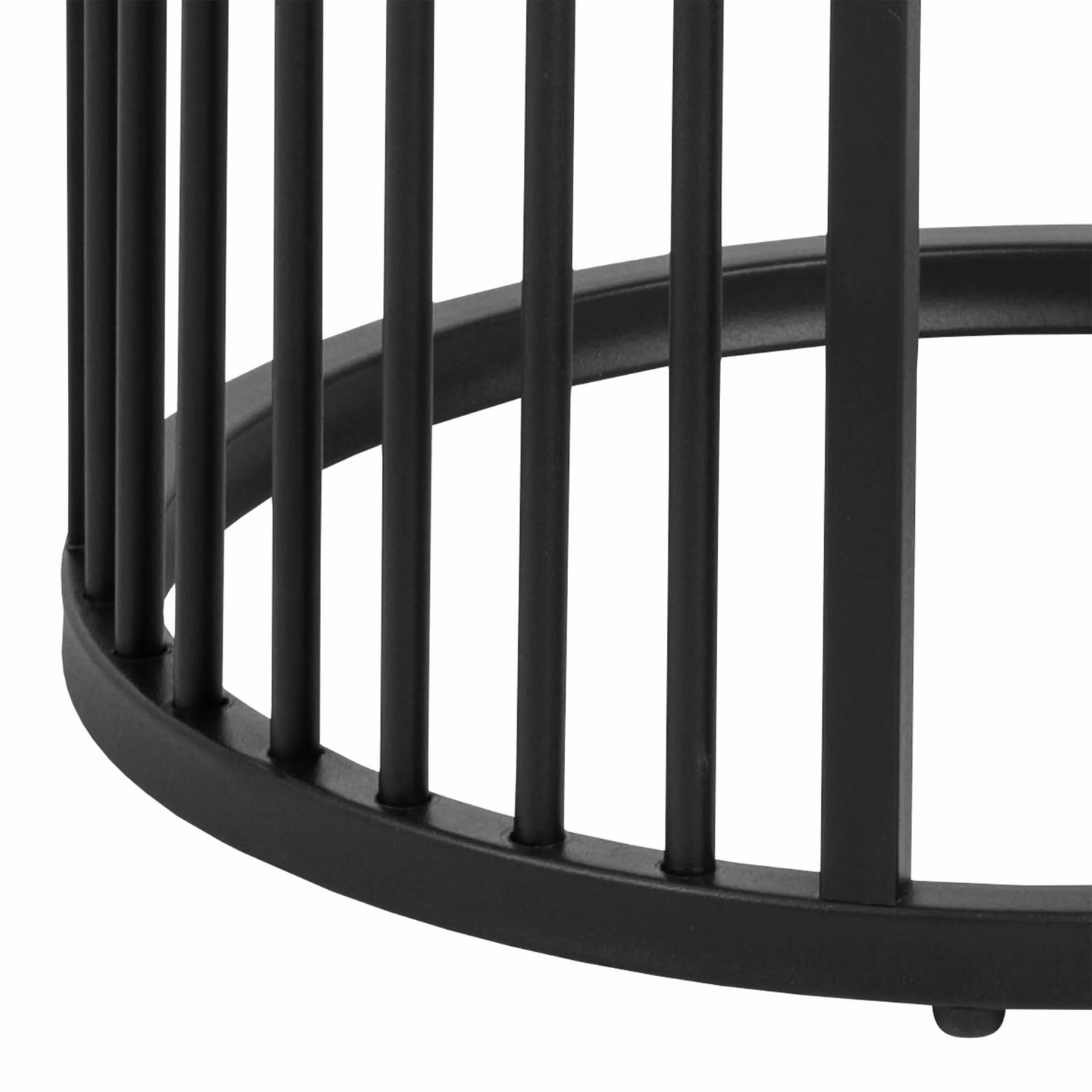 Furniture To Go Strington Round Bedside Table with 1 Shelf in Matt Black – 8