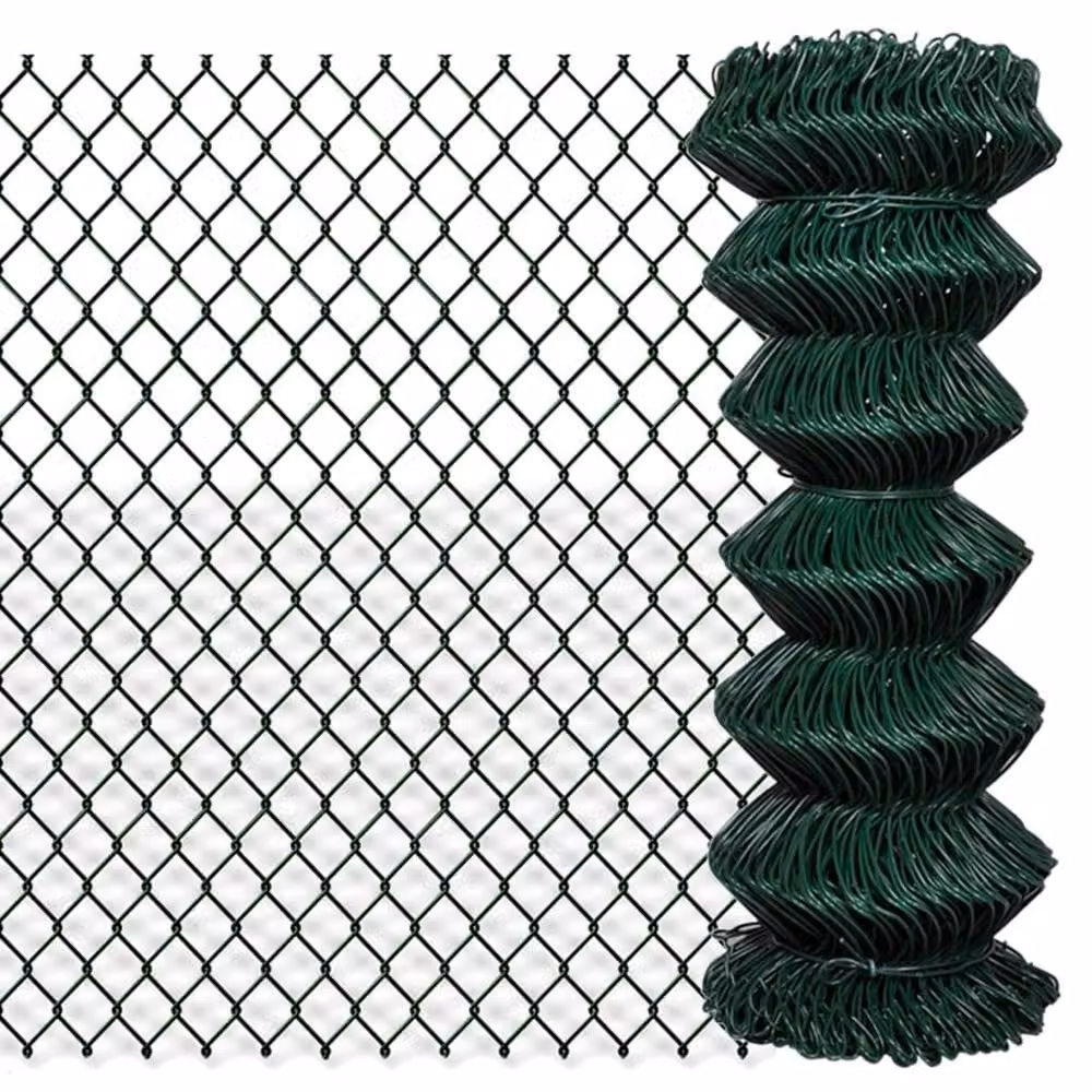 Berkfield Home Green PVC-Coated Steel Chain Link Fence, 1 x 25 m – 2