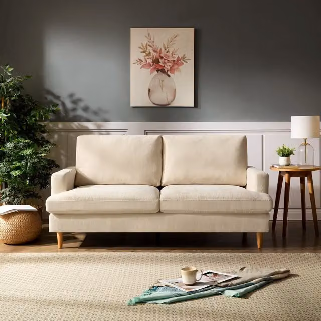 Artemis Home Newsome 3 Seat Fabric Sofa in Beige