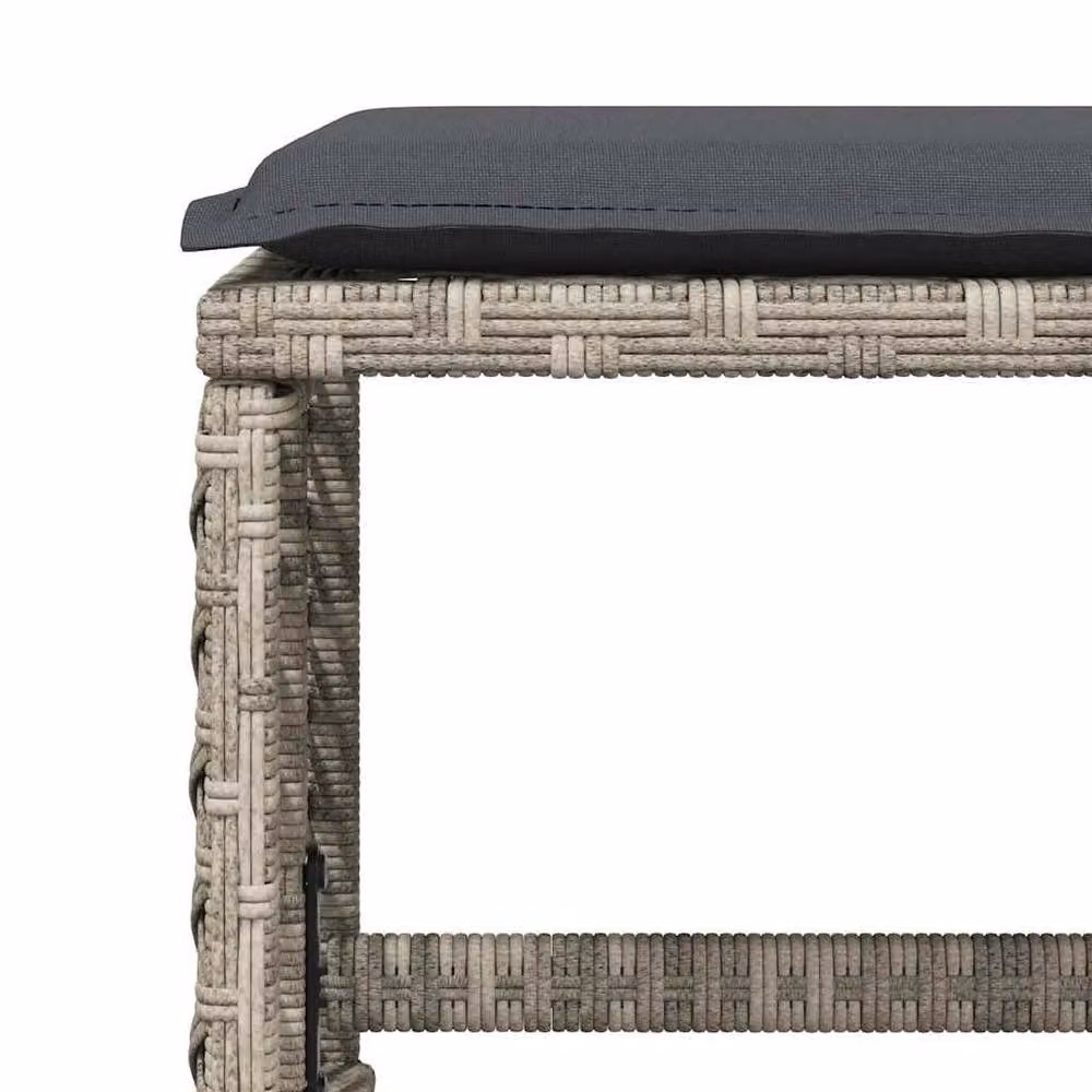 Berkfield Home 15 Piece Modern Garden Dining Set with Grey Poly Rattan and Glass Tabletop – 5