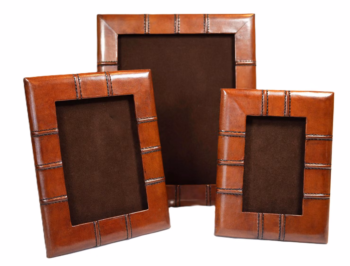 Silver Editions Tan Leather Strap Design Rectangular Photo Frame for 10 x 15 cm Pictures – 2