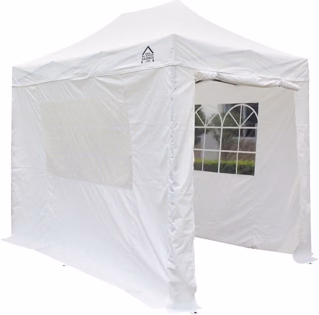 All Seasons Gazebos 3x2m Pop Up Gazebo with 4 Sides in White
