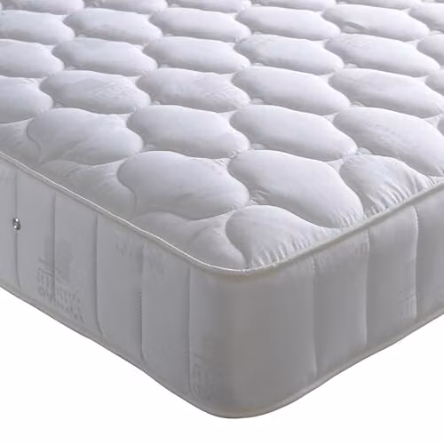 Bedmaster Pinerest Medium Bonell Spring Mattress in White, Small Single