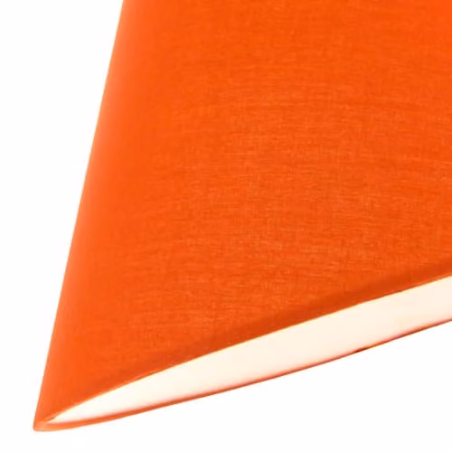 Happy Homewares Classic Orange and White Cotton Fabric Cone Lampshade, W/D/H: 13 x 13 x 20 cm – 4