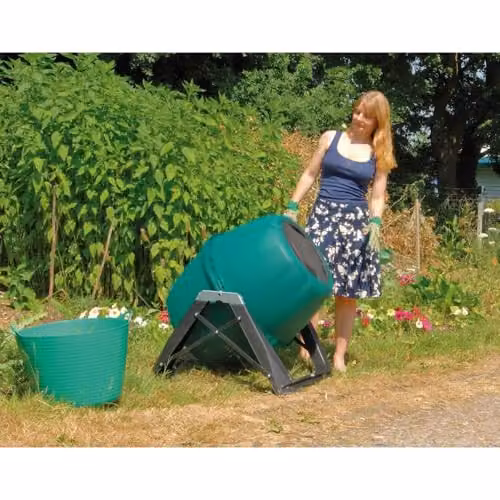 Draper 07212 Manual Plastic Compost Tumbler, Green, 180L – 3