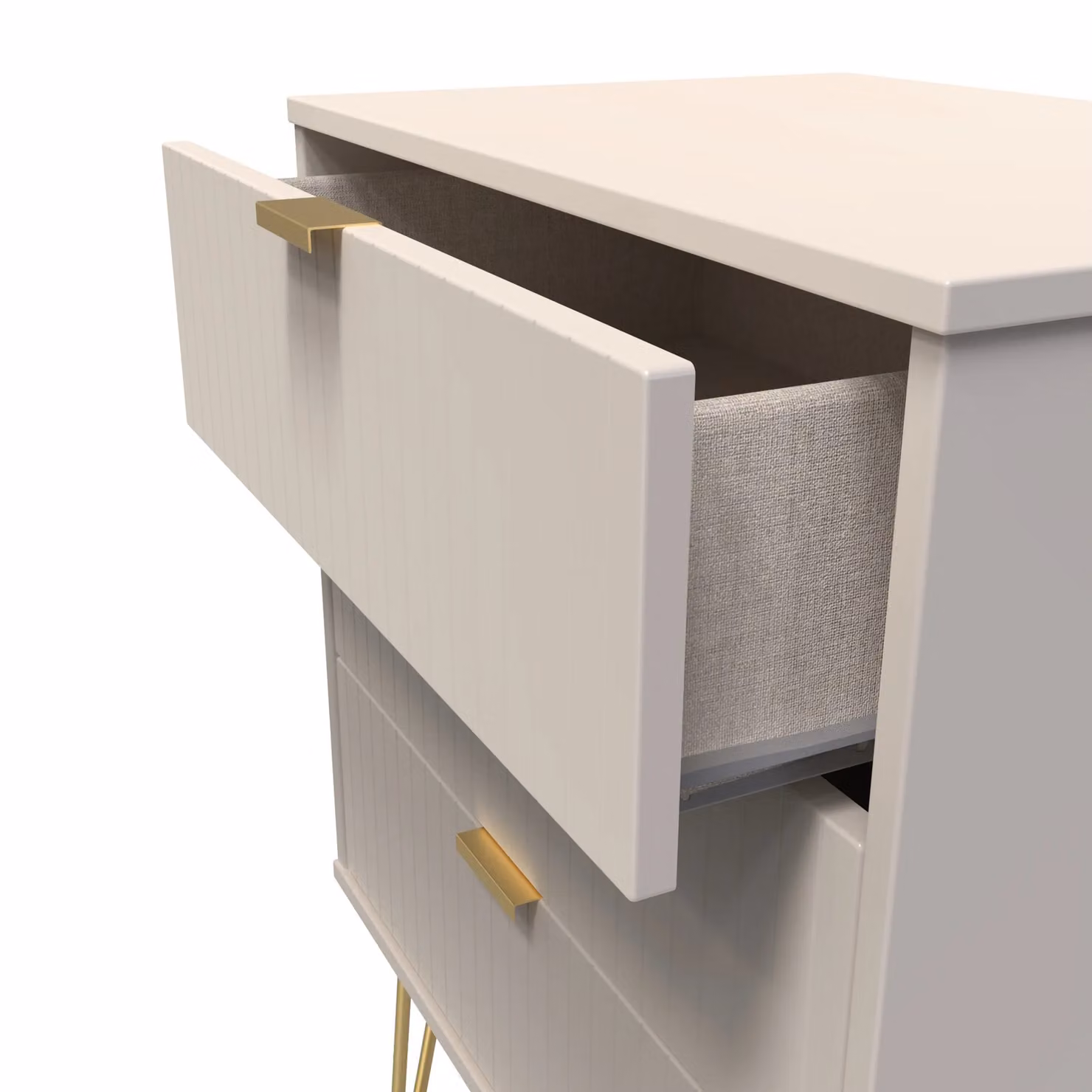2 U Bexley 3 Drawer Chest in Taupe and Gold – 2