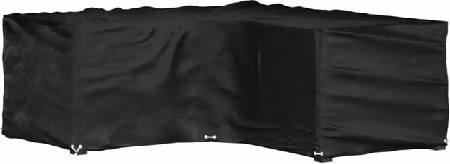Berkfield Home L-Shaped Garden Furniture Cover with 12 Eyelets, Black, W/D/H: 185 x 185 x 70 cm – 1