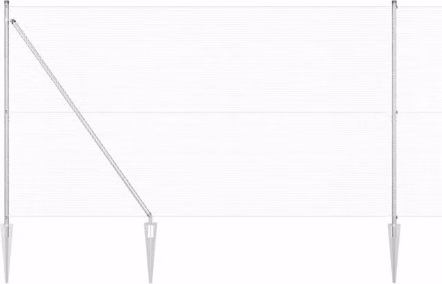 Berkfield Home Welded Wire Fence with 13 Spike Posts, Galvanised Steel, Silver, 1.5 x 50 m – 1