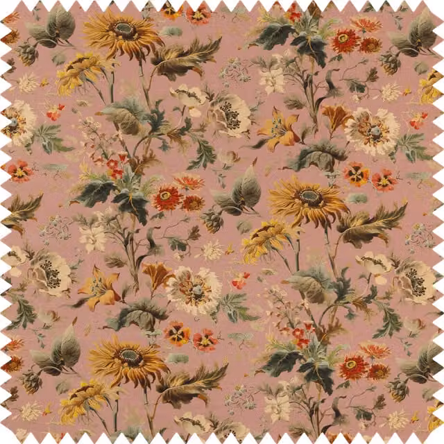 House of Hackney Avalon Cotton Linen in Puce Pink