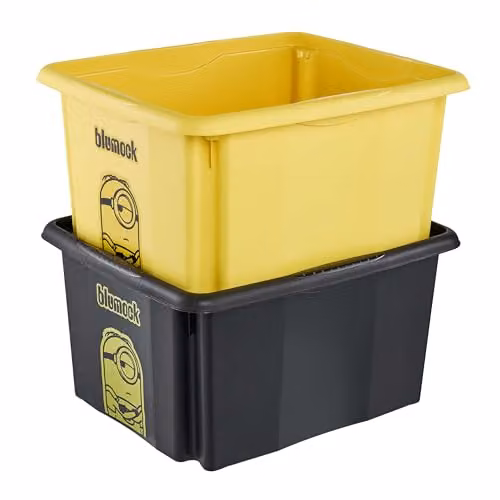 Keeeper Karolina Minions Mosaic Storage Box with Lid, Black, 24 l – 4