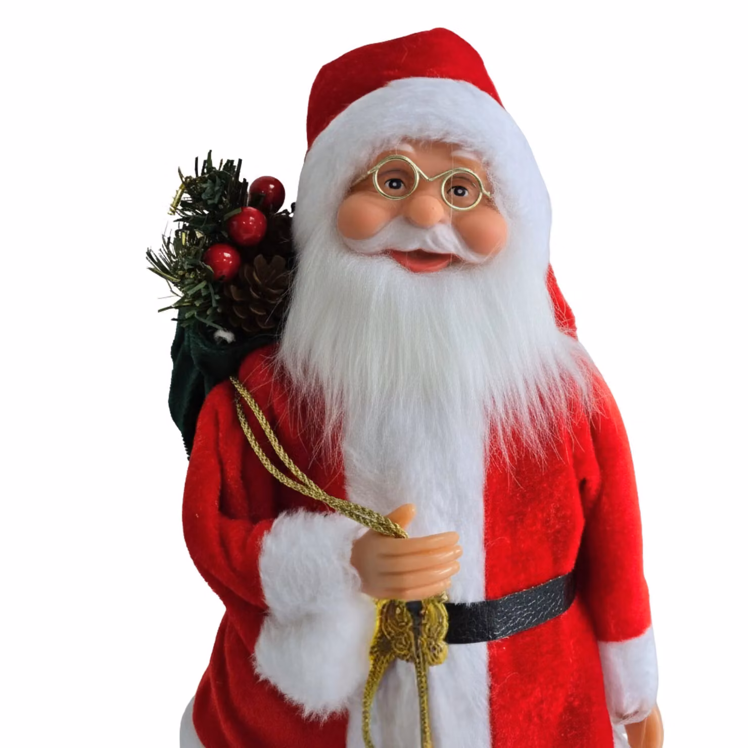 Smartbies Vintage Style Collectible Santa Figurine Set in Red, Height: 30.48 cm – 2