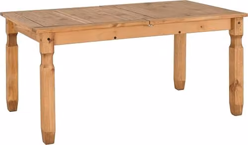Seconique Corona Extendable Rectangular Dining Table in Brown Waxed Pine, W: 160 cm, H: 75.5 cm – 1