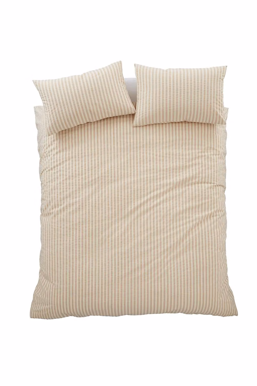 Pineapple Elephant Cotton Rich Woven Stripe Duvet Cover Set in Beige, 140 x 200 cm – 2