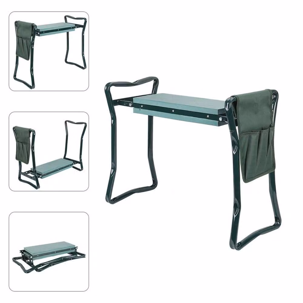 Havendro Portable Folding Garden Kneeler with Green Foam Seat and Steel Frame – 3
