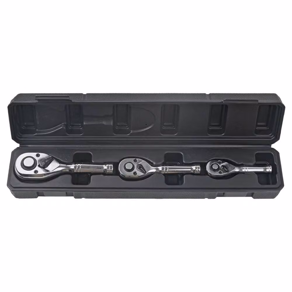 SPETLEK Stubby Ratchet Handle Set in Silver, Chrome Vanadium – 2