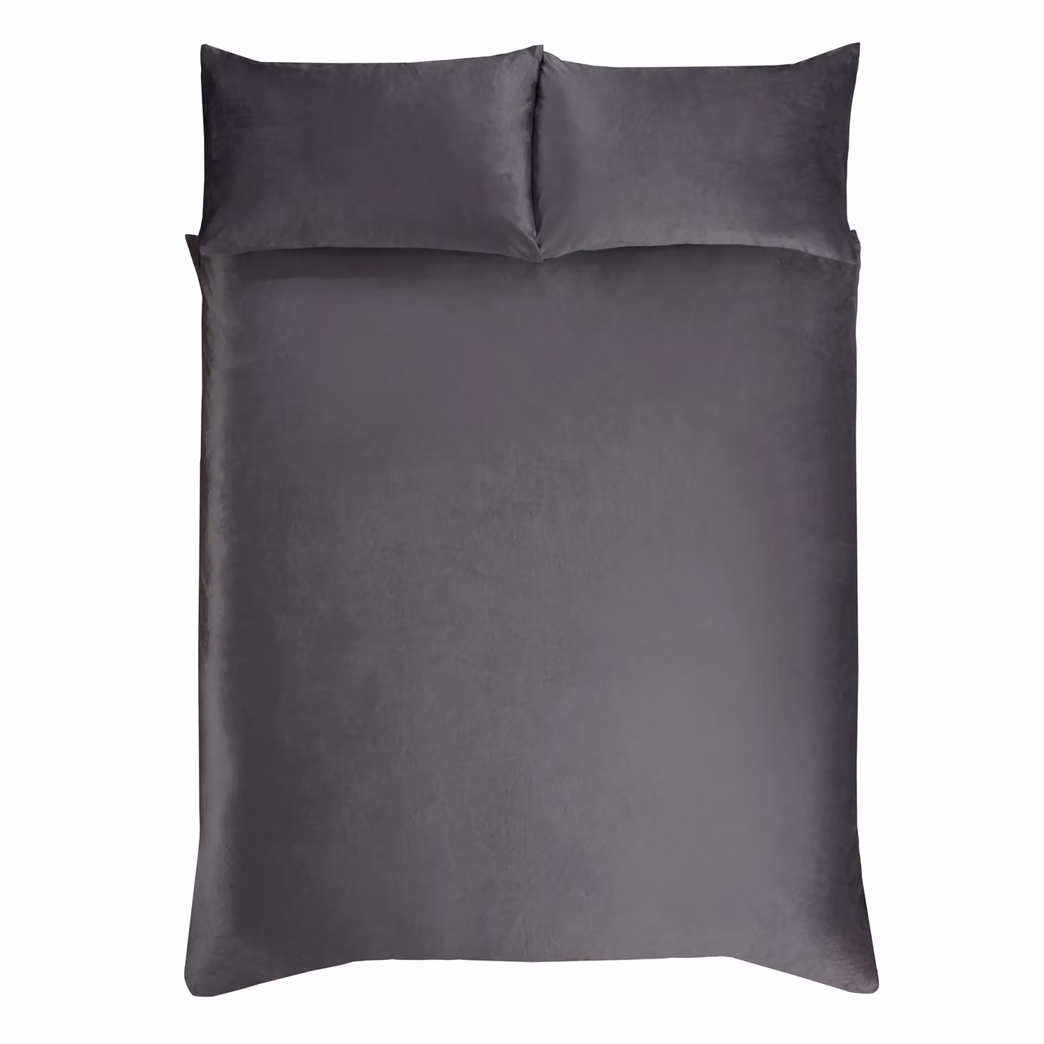 Smart Living Luxury Matte Velvet Duvet Cover and Pillowcase Set in Charcoal Grey, W: 180 cm, H: 200 cm – 4