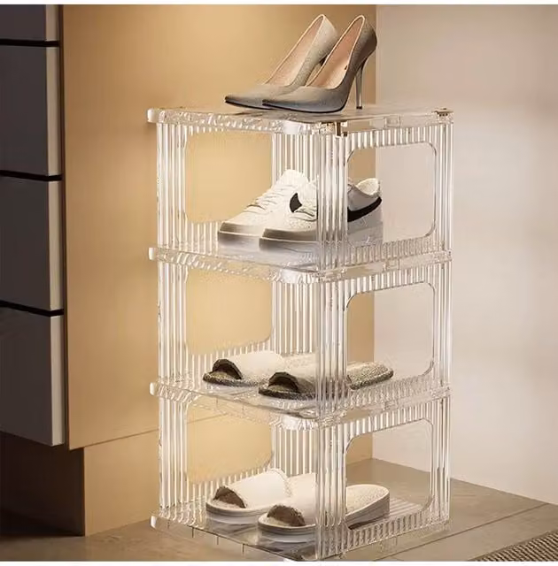 Living and Home 3-Layer Detachable Transparent Plastic Shoe Rack – 1
