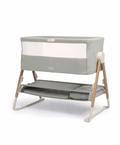 Mamas & Papas Lua Bedside Crib in Green – 2