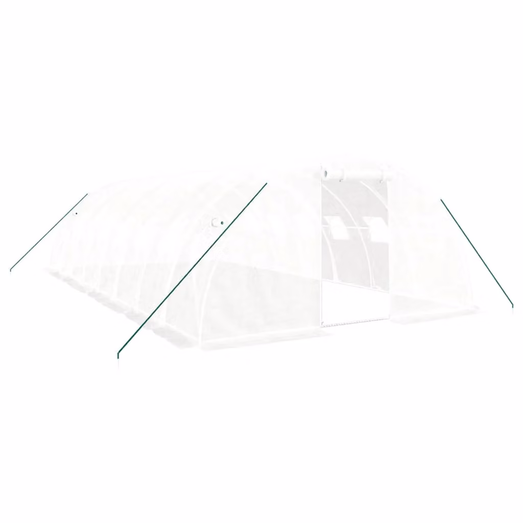 Berkfield Home White Steel Frame Greenhouse W/D/H: 8 x 4 x 2 m – 2