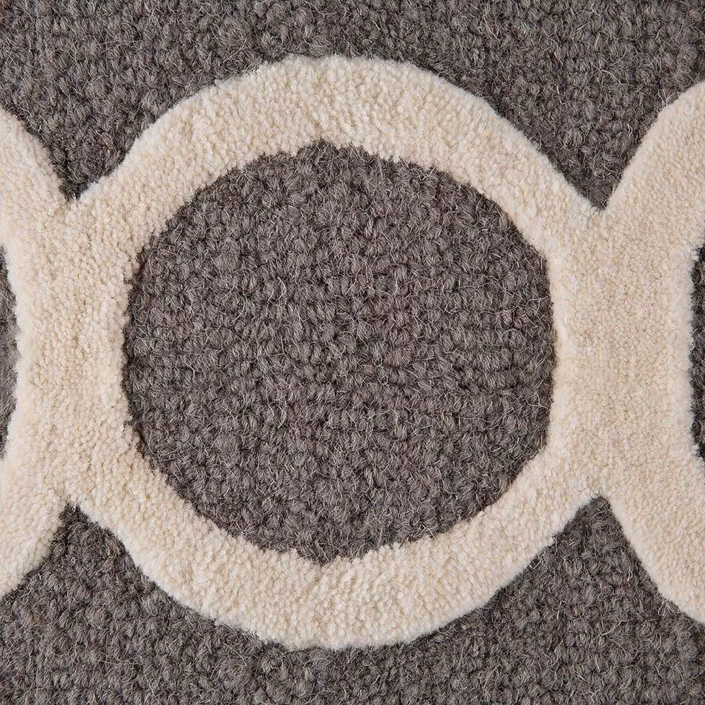 Wyld and Coco Grey and Beige Hand-Tufted Wool and Cotton Geometric Rug, W: 160 cm, L: 230 cm – 3
