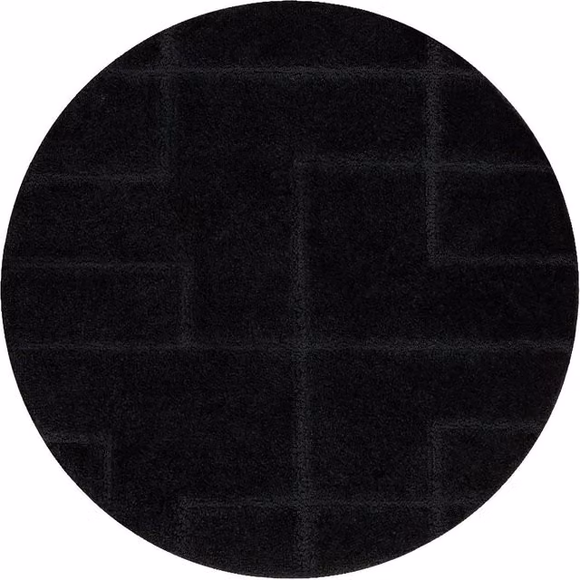 RugsX Black Round Bath Mat, Diameter: 100 cm – 1