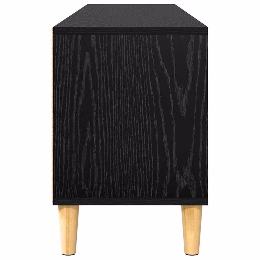 Berkfield Home Black Oak TV Cabinet, W: 150 cm, D: 45 cm, H: 45 cm – 4