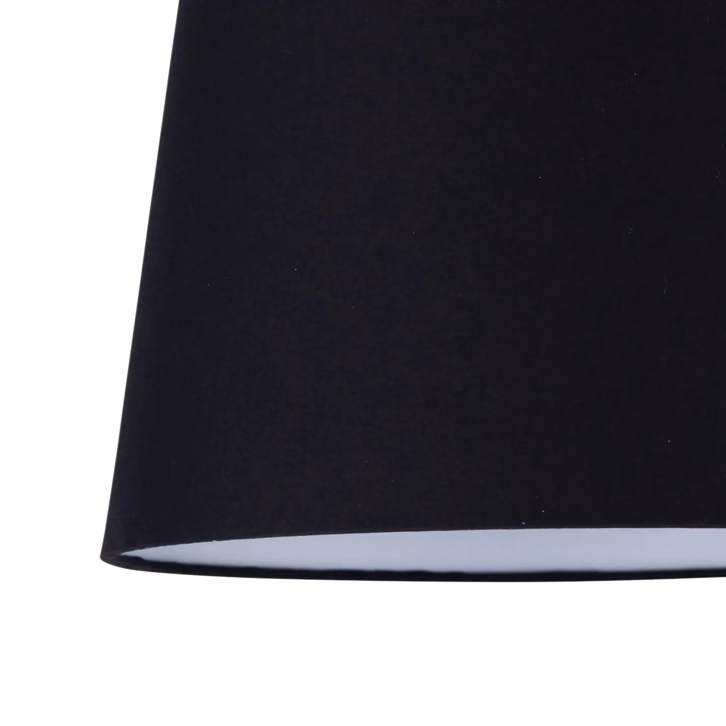 First Choice Lighting Bobbin Set of 2 Ceramic Table Lamps with Black Fabric Shades in White – 3