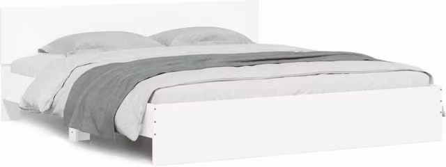 Berkfield Home White Bed Frame without Mattress W/D/H: 200 x 200 cm – 1