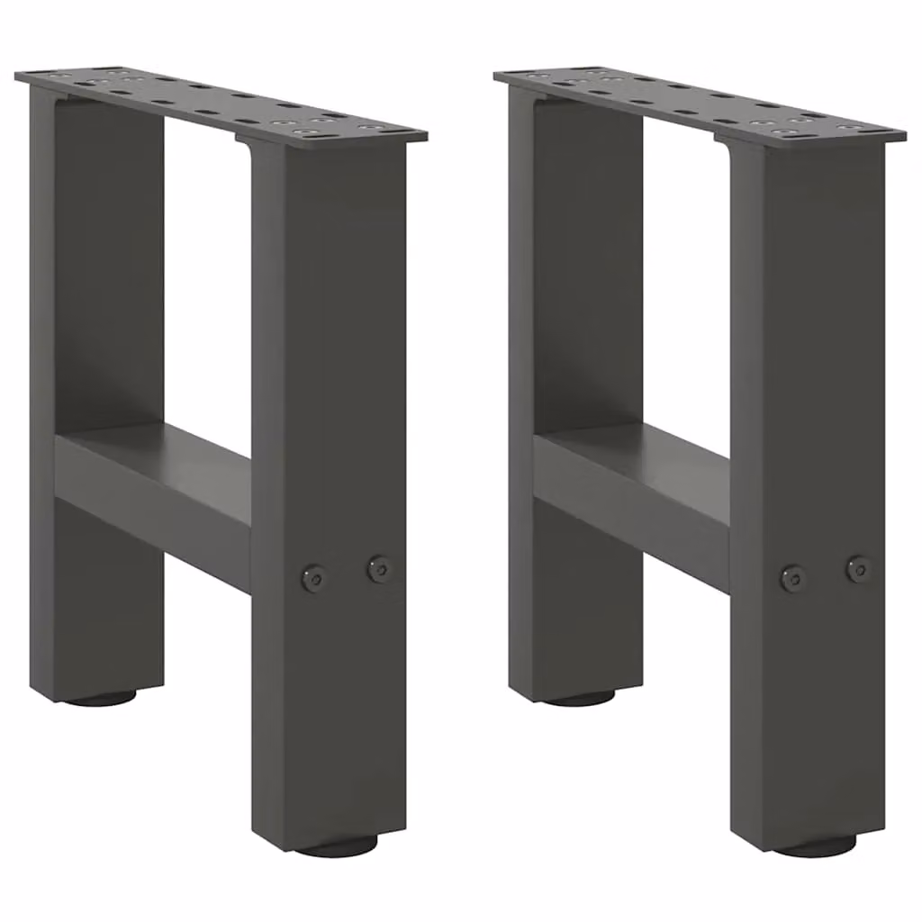Berkfield Home Steel Coffee Table Legs in Anthracite and Black, 2 Pieces, H: 30 cm – 1