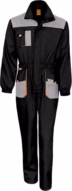 Result Men's Work-Guard Lite Poly-Cotton Coverall in Black, Size: XL