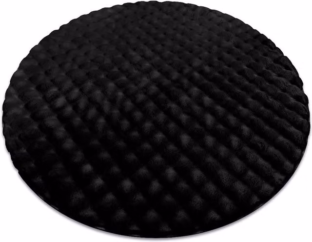 RugsX Bubble Round Rug in Black, Diameter: 160 cm