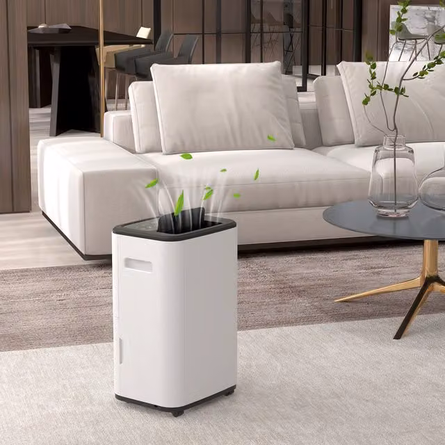 HOMCOM 6L Portable Dehumidifier with 24H Timer and 3 Dehumidifying Modes, White