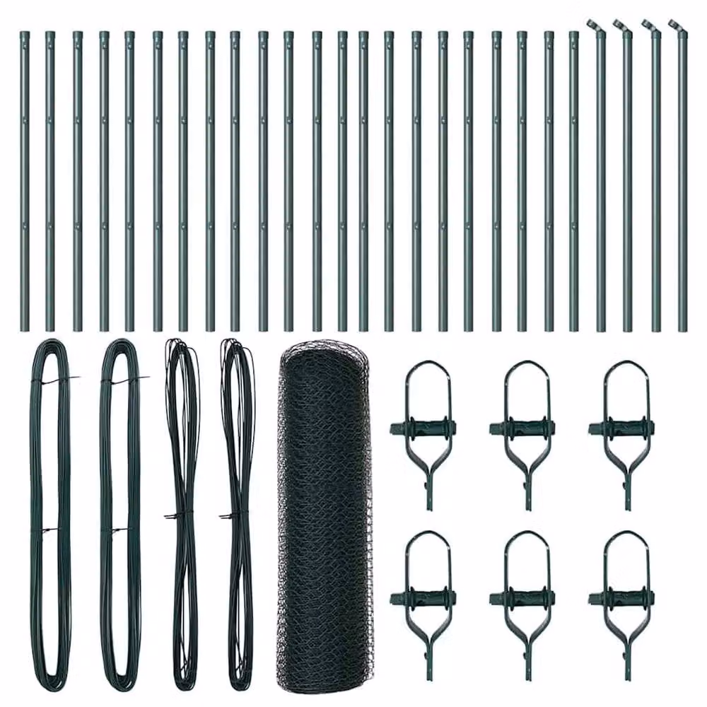 Berkfield Home Green Steel Hexagon Fence, 0.6 x 50 m – 3