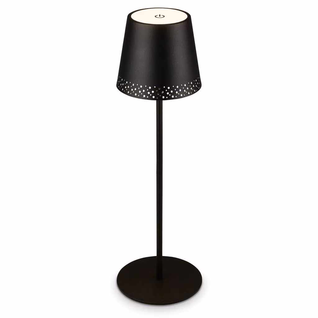 Briloner Black Rechargeable LED Table Lamp with Dimmable Warm White Light and Height Adjustment – 2