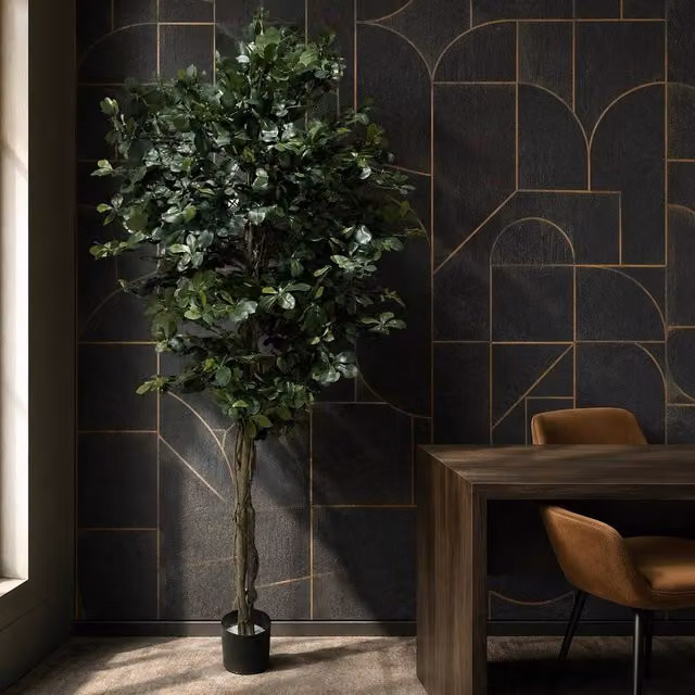 Botanik Leaf 180cm Artificial Fire Retardant Black Olive Tree in Green – 1